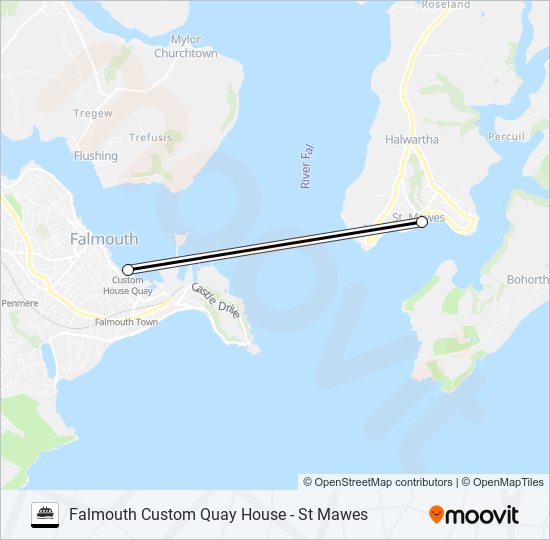 ST MAWES FERRY Ferry Line Map