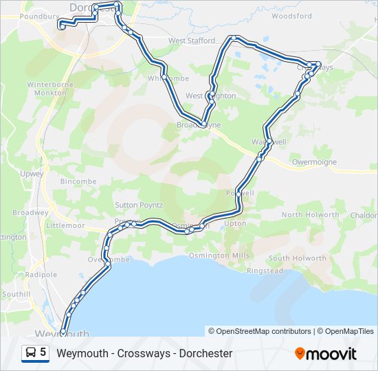 5 bus Line Map