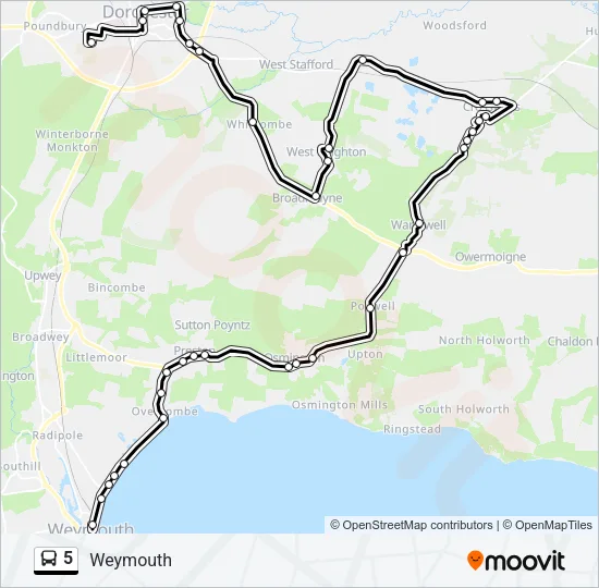 5 Bus Line Map