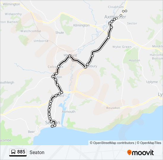 885 Route: Schedules, Stops & Maps - Seaton (Updated)