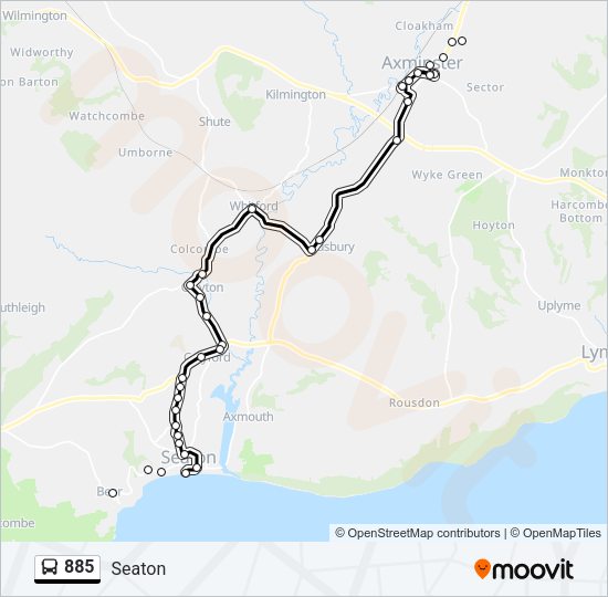 885 Bus Line Map