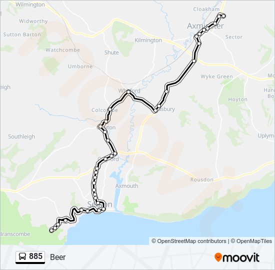 885 Route: Schedules, Stops & Maps - Beer (Updated)