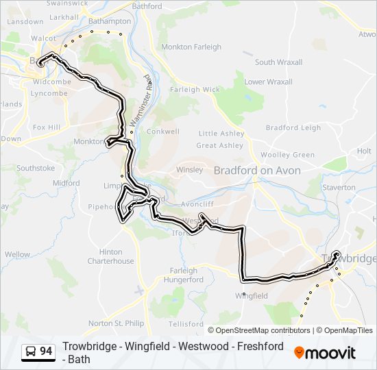 94 bus Line Map