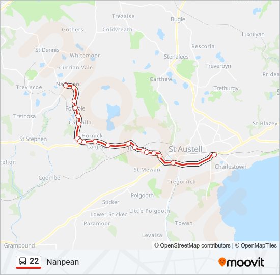 22 Bus Line Map