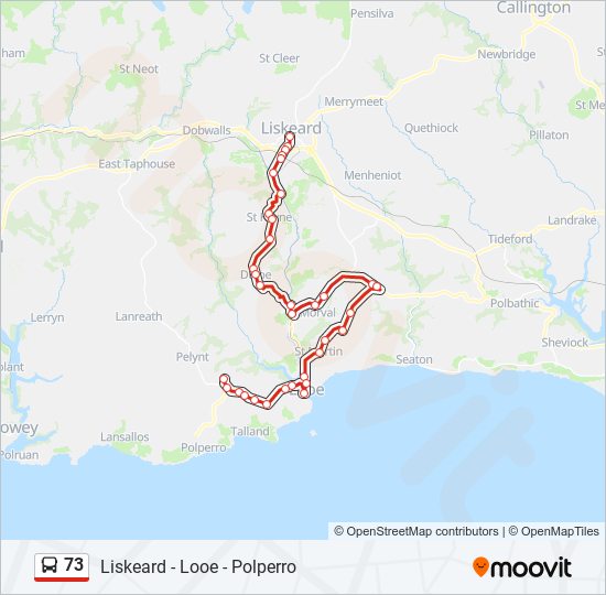 73 bus Line Map