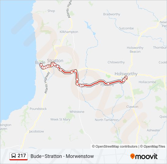 217 Bus Line Map