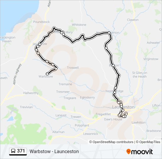 371 Bus Line Map