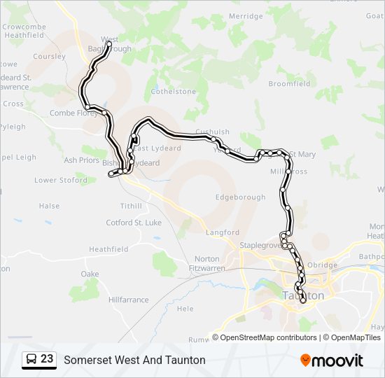 23 Bus Line Map