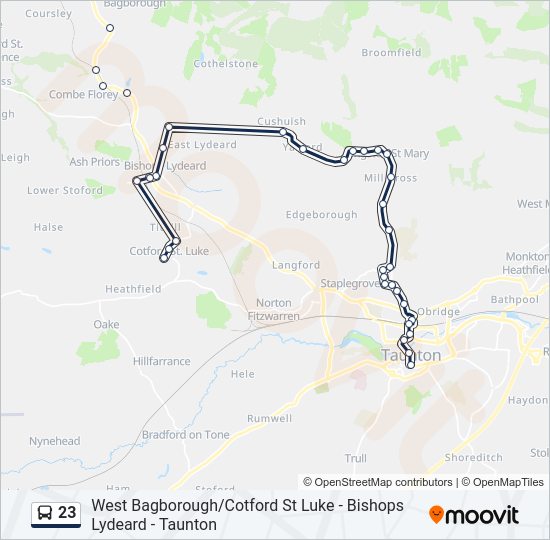 23 bus Line Map