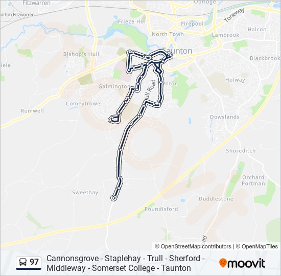 Bus 97 Route Map 97 Route: Schedules, Stops & Maps - Canonsgrove (Updated)