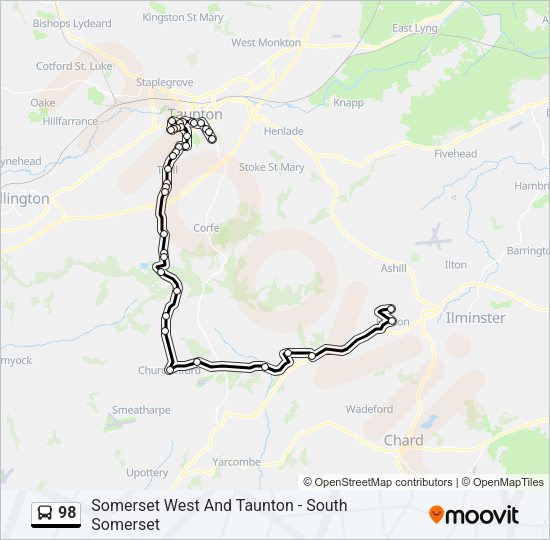98 Bus Line Map