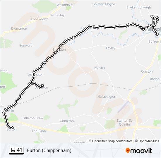 41 Bus Line Map
