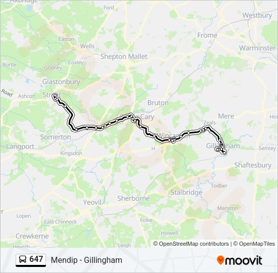 647 Bus Line Map