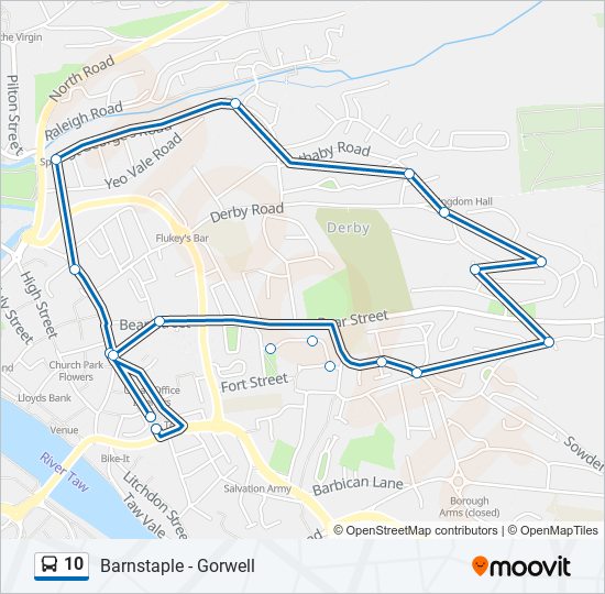 10 Route: Schedules, Stops & Maps - Barnstaple (Updated)