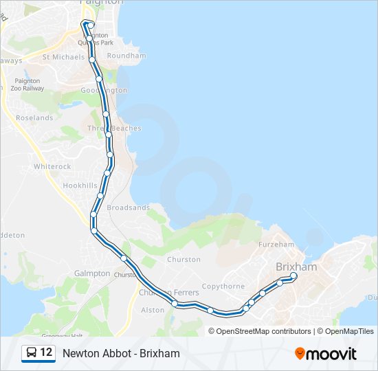 12 Route Schedules Stops And Maps Paignton Updated