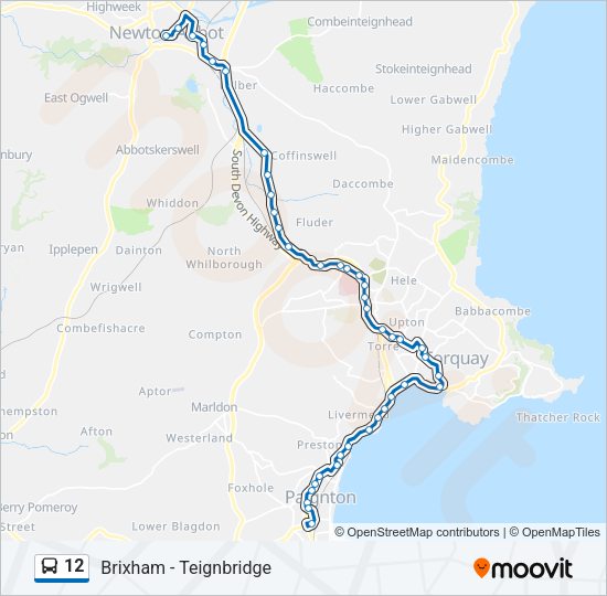 12 Bus Line Map