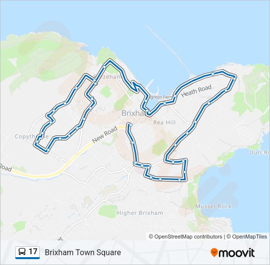 17 Bus Line Map