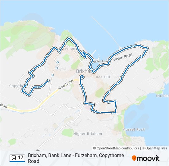 17 Route: Schedules, Stops & Maps - Brixham (Updated)