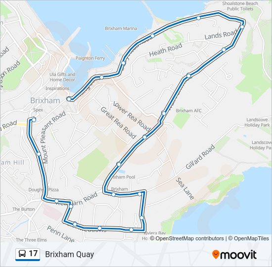 17 bus Line Map