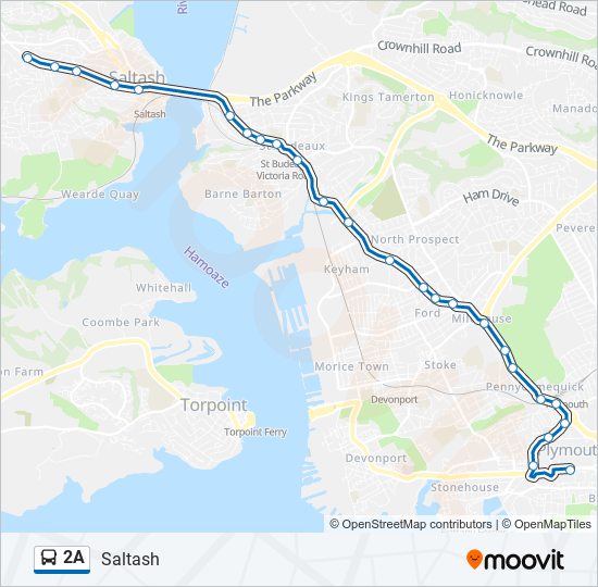 2A Bus Line Map