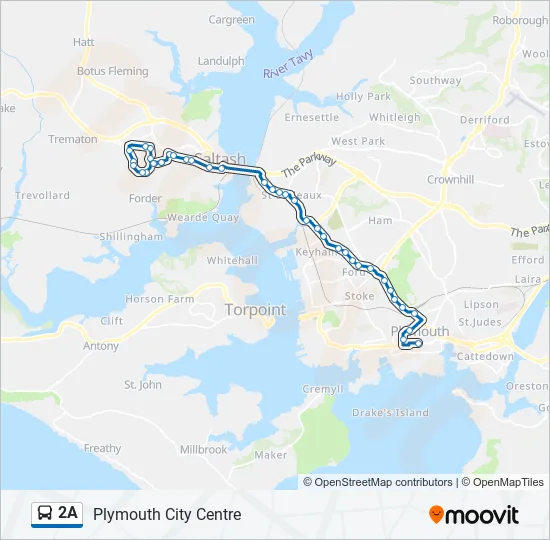2A Bus Line Map