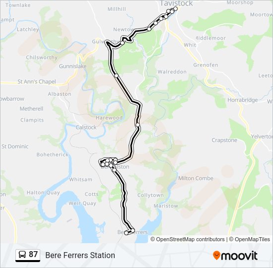 87 Bus Line Map