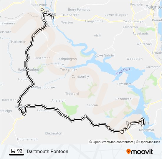 92 Bus Line Map