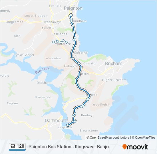 120 Route: Schedules, Stops & Maps - Kingswear (Updated)