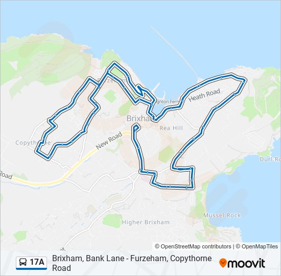 17A bus Line Map