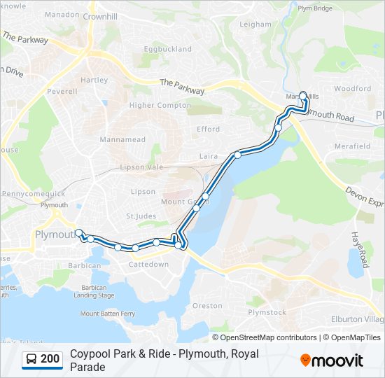 Bus 200 Route Map 200 Route: Schedules, Stops & Maps - Marsh Mills (Updated)