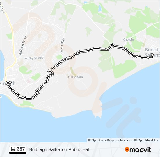 357 Bus Line Map