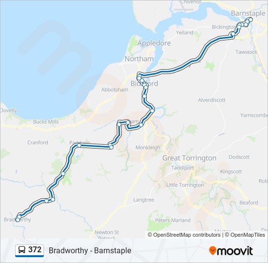 Bus 372 Route Map 372 Route: Schedules, Stops & Maps - Barnstaple (Updated)