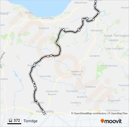 372 Bus Line Map