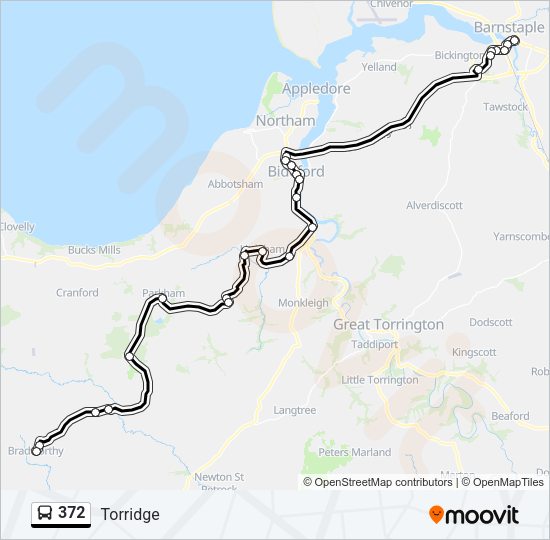 372 Bus Line Map
