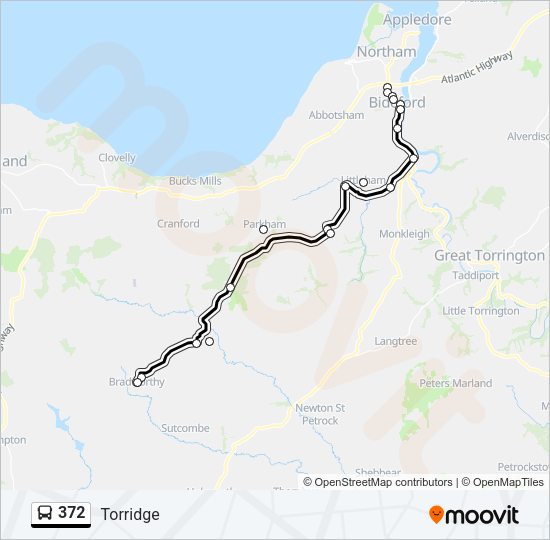372 Bus Line Map