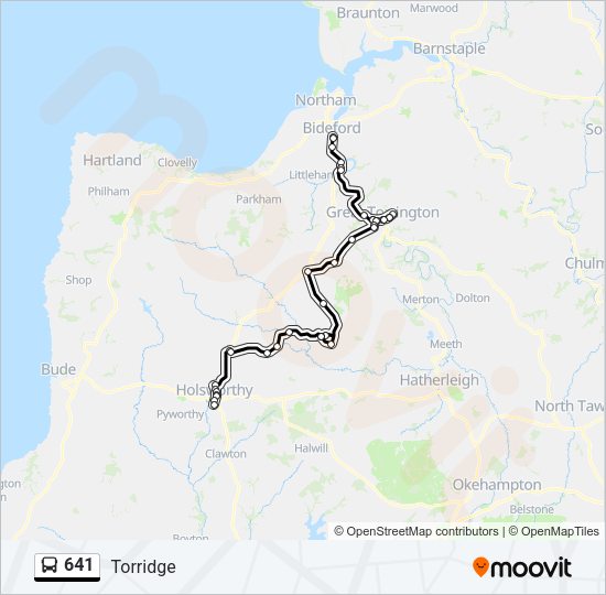 641 Bus Line Map