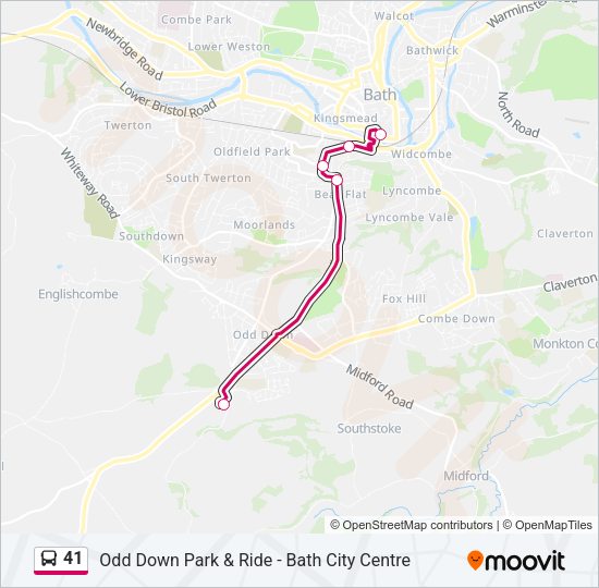 41 Bus Line Map