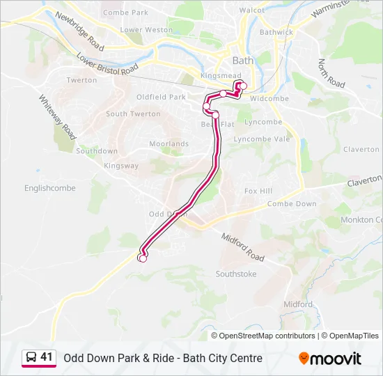 41 Bus Line Map