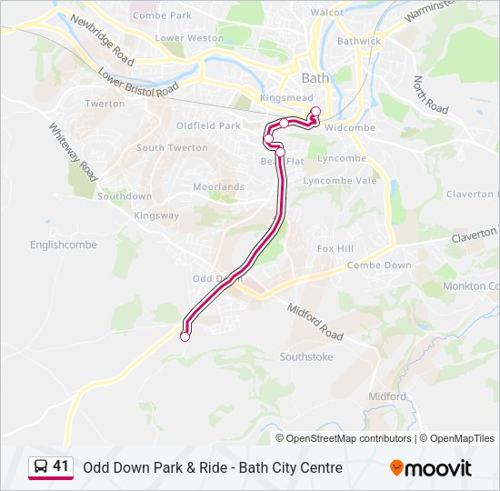 41 Bus Line Map
