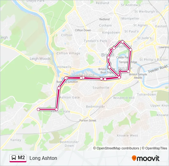 M2 Bus Line Map