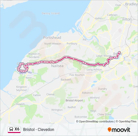X6 Bus Line Map