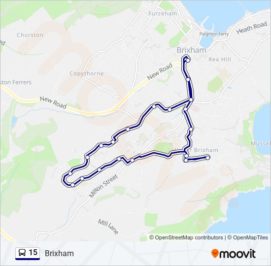 Bus 15 Route Map 15 Route: Schedules, Stops & Maps - Brixham (Updated)