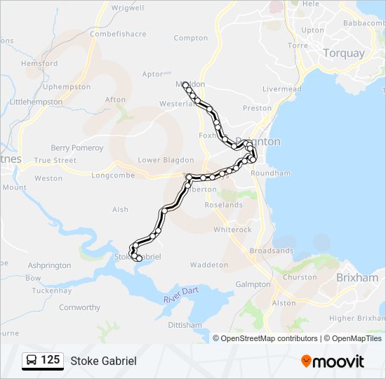 125 Bus Line Map