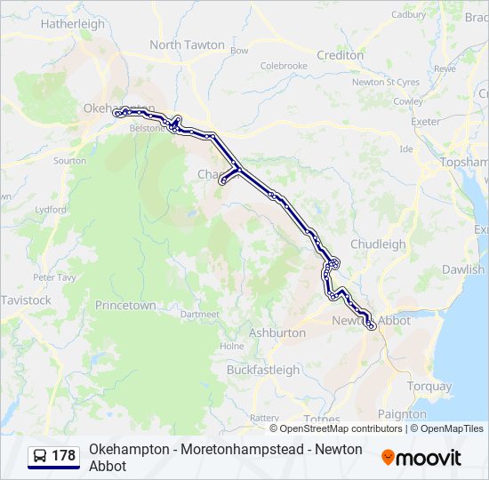 178 Route Schedules Stops Maps Okehampton Updated 