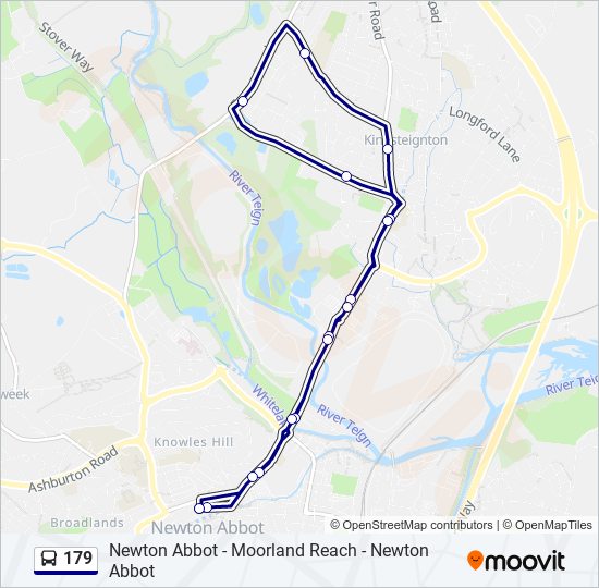 Bus 179 Route Map 179 Route: Schedules, Stops & Maps - Newton Abbot (Updated)