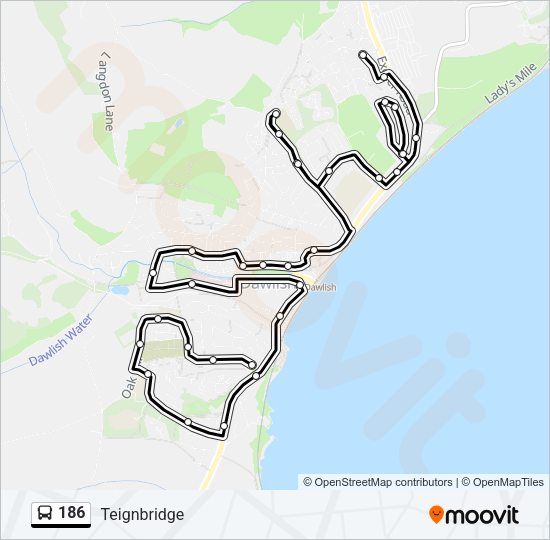 186 Bus Line Map