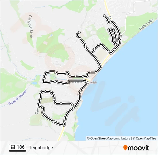 186 Route - Teignbridge: Schedules, Stops & Maps - Dawlish (Updated)