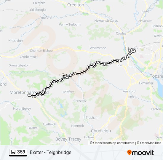 359 Bus Line Map