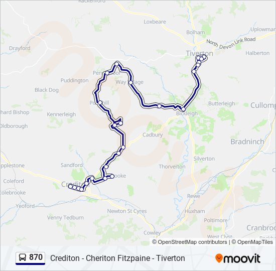 870 Route Schedules Stops Maps Tiverton Updated 870-route-schedules-stops-maps-tiverton-updated
