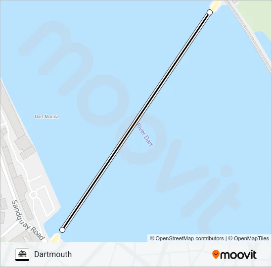 DARTMOUTH HIGHER FERRY Ferry Line Map